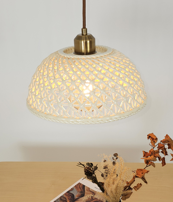 루네 도자기 펜던트식탁등 LED식탁조명 인테리어조명 북유럽조명 중/대