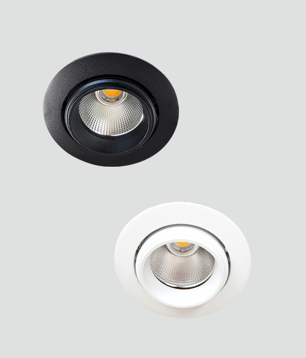 LED COB 아토 타공 75mm 매입조명 (15W 블랙 화이트)