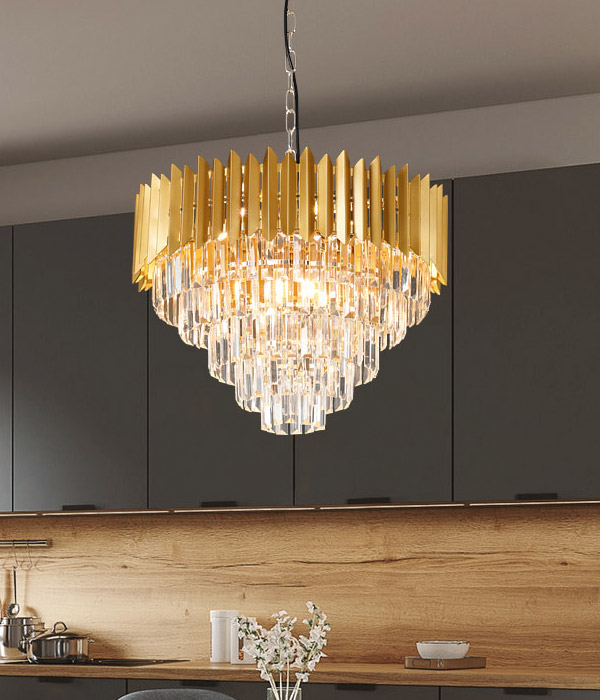 클라바 9등 크리스탈 펜던트, 식탁등